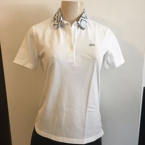 NWOT **RARE LACOSTE L!VE SNAKE SKIN COLLAR POLO M